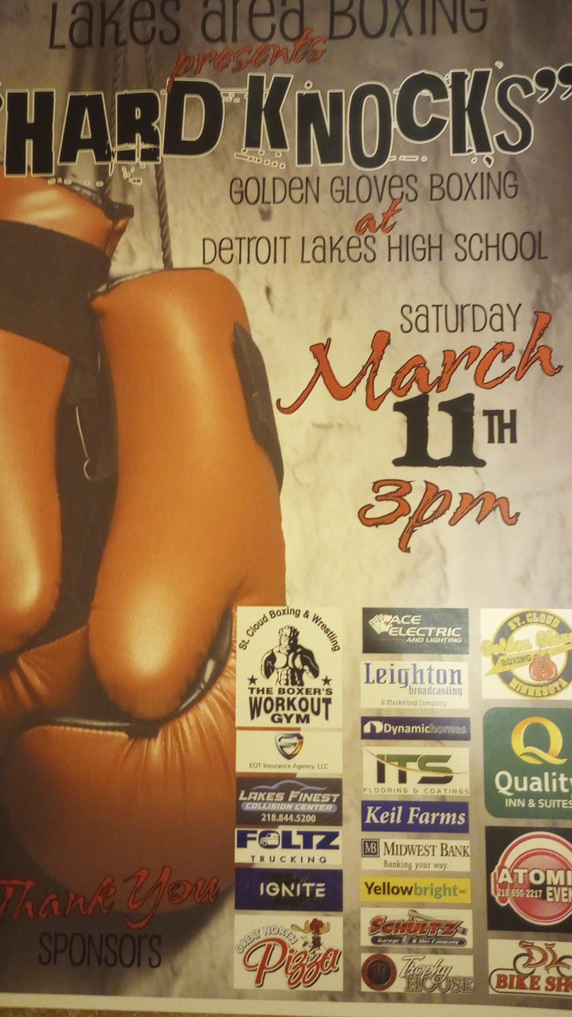 'HARD KNOCKS" AMATEUR BOXING IN DETROIT LAKES THIS SATURDAY MN Boxing